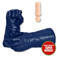 Superhero Dark Blue Gloved Hands for Type 2 Male 8” Action Figure