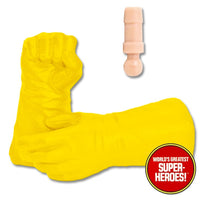 Superhero Yellow Gloved Hands for Type 2 Male 8” Action Figure