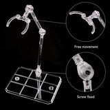 Action Figure Stand with Easy Assembly for 8 inch Action Figure (Clear)