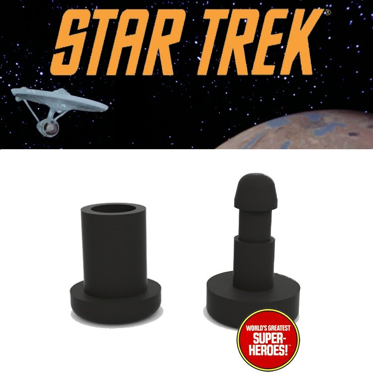 3D Printed Accy: Knee Pin Black Set for Star Trek Cheron 8” Action Figure