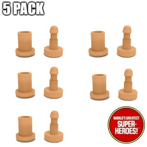 3D Printed Accy: Knee Pin Flesh Set (5 Pak) Type 2 for Retro 8” Action Figure