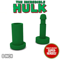 3D Printed Accy: Knee Pin Green Set for The Hulk WGSH 8” Action Figure