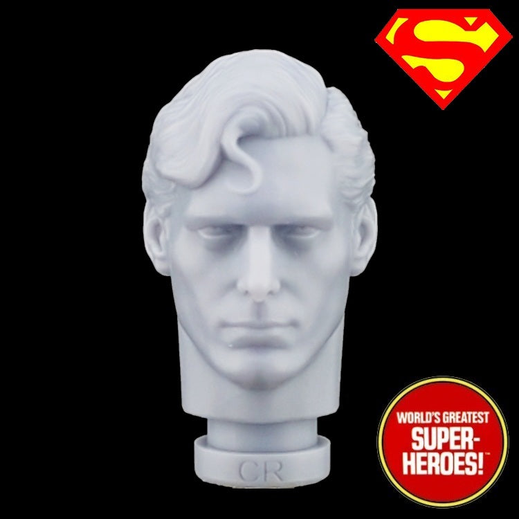 3D Printed Head: Superman Christopher Reeve + Decal for WGSH 8" Figure