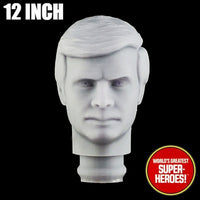 3D Printed Head: Lee Majors as Col. Steve Austin SMDM (Raised Eyebrow) for 12