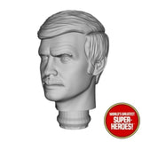 3D Printed Head: Lee Majors as Col. Steve Austin SMDM (Mustache) for 8" Figure