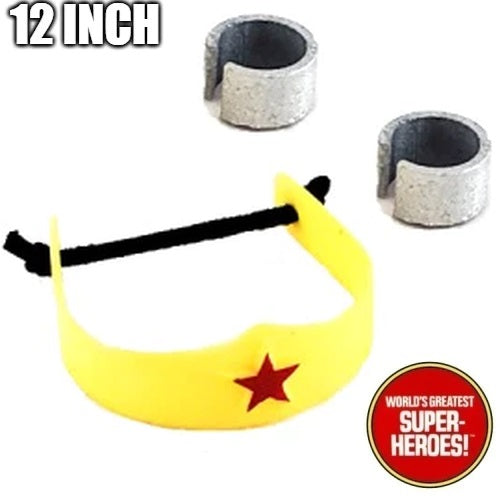 3D Printed Accy: Wonder Woman Replica Tiara and Bracelets for WGSH 12" Figure