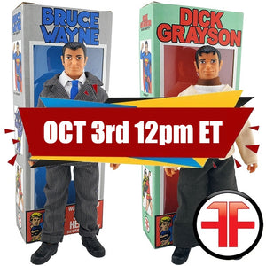 Bruce Wayne + Dick Grayson Custom WGSH 8” Figure w/ Retro Boxes Set