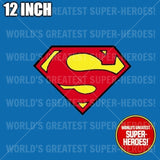 Superman Vinyl Die Cut Retro Decal Emblem Sticker for WGSH 12" Action Figure