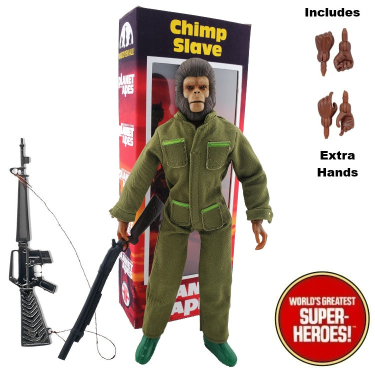 Planet of the Apes Conquest Chimp 8” Custom Action Figure w/ Box Art
