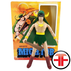 Mighty Mightor Custom WGSH 8” Action Figure w/ Retro Box Art