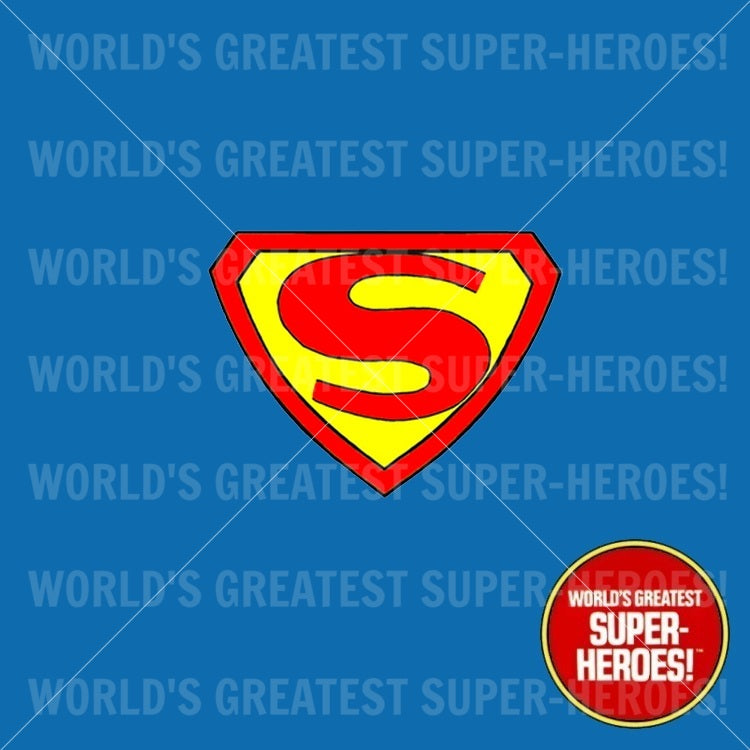 Superman 1940 V2 Custom Decal Emblem Sticker for WGSH 8" Figure