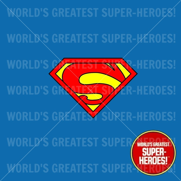 Superman Earth 2 Retro Decal Emblem Sticker for WGSH 8" Figure