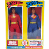 Superman Red Superman Blue Set WGSH 8” Action Figure w/ Box Art