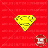 Superman Yellow Cape Custom Decal Emblem Sticker for WGSH 8" Figure