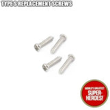 Type S Bandless Body Replacement Screws (4 pcs) for 8" Action Figure