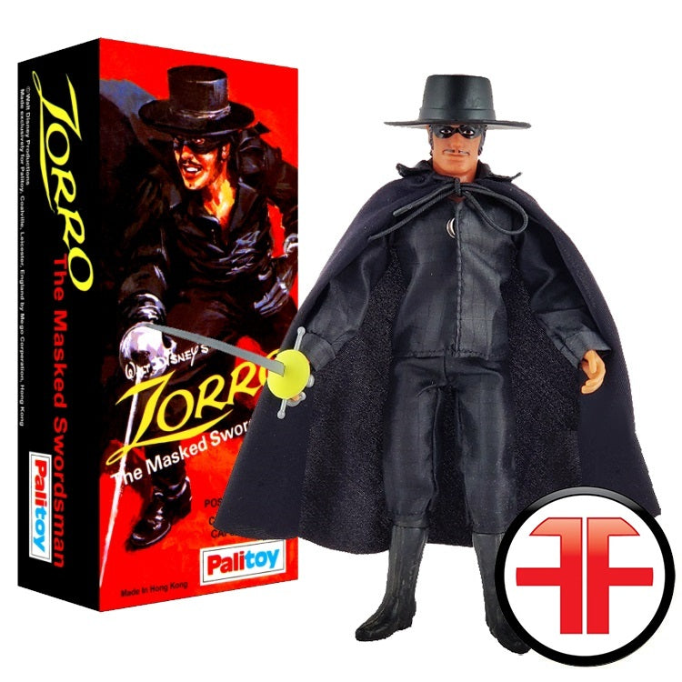 Zorro Custom 8” Action Figure w/ Reprodution Plaitoy Box
