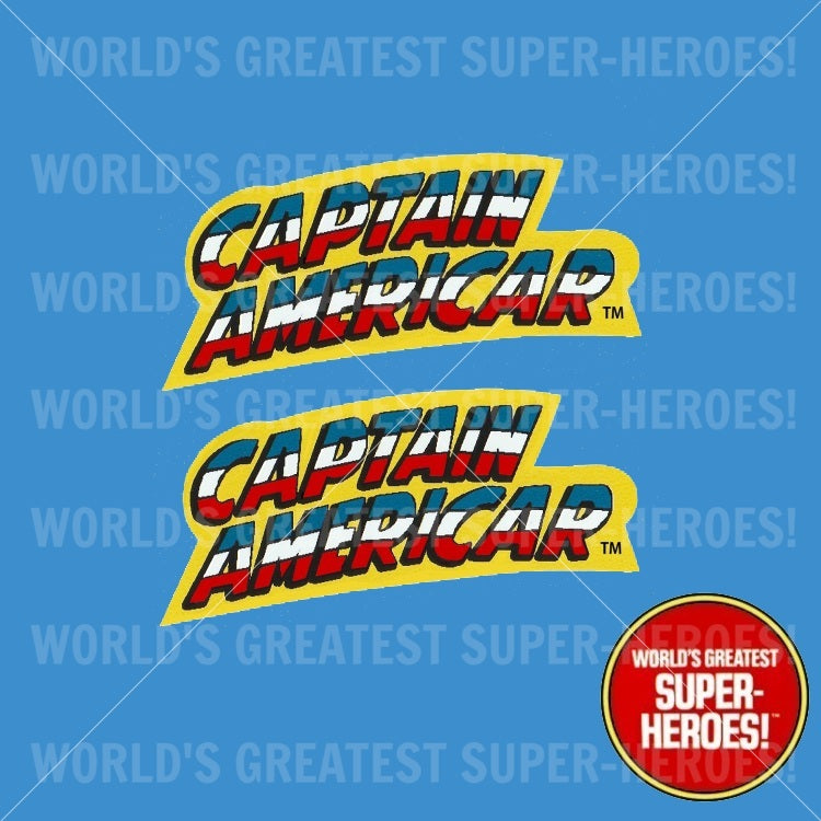 Captain Americar Vinyl Die Cut Retro Decal Emblem Sticker for WGSH 8" Figure