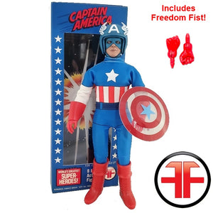 Captain America 1970s Reb Brown Live TV Custom WGSH 8” Action Figure w/ Box Art