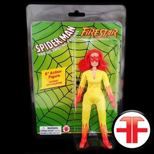 Firestar Spider-Friends WGSH 8” Action Figure w/ Card Art
