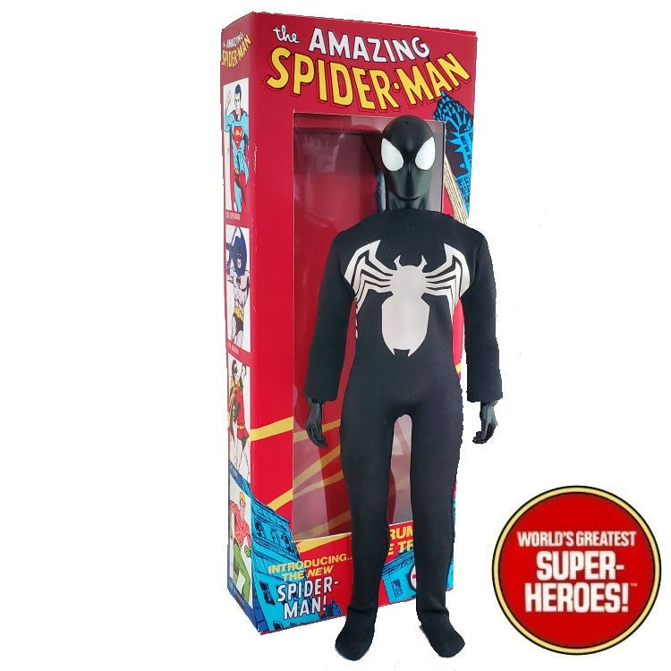 Spider-Man Black Costume Custom WGSH 8” Action Figure w/ Retro Box Art