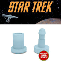 3D Printed Accy: Knee Pin Lt. Blue Set for Star Trek Andorian 8” Action Figure