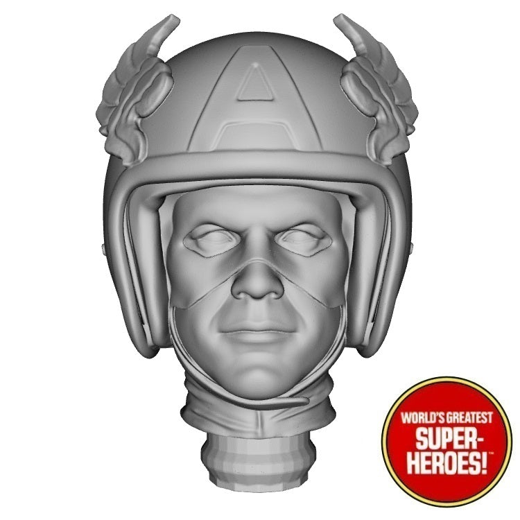3D Printed Head: Captain America 1970s Reb Brown for 8" Action Figure
