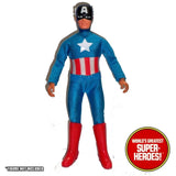 Captain America Suit Outfit with Star Mego Reproduction for 8” Action Figure - Worlds Greatest Superheroes