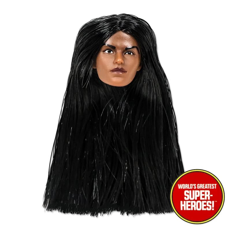 Black Hair Type S Female Head for African Brown Custom 8” Action Figure