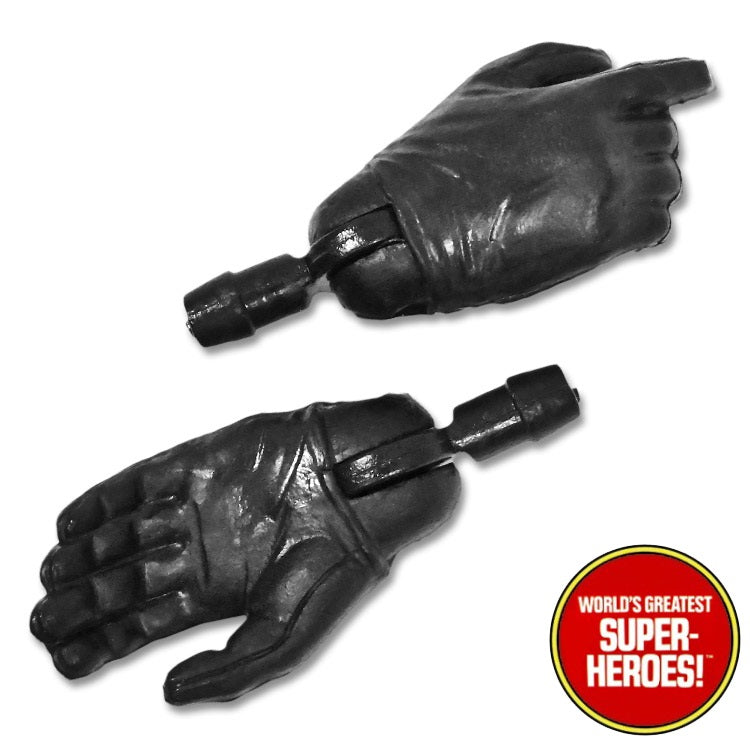 Black Gloved Hands for Male Type 2 Retro Body 8” Action Figure