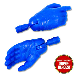 Blue Gloved Hands for Male Type 2 Retro Body 8” Action Figure