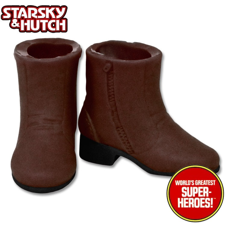 Starsky & Hutch: Hutch Custom Brown Boots Shoes Set for 8" Action Figure
