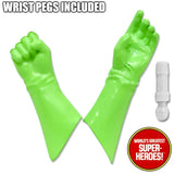 Light Green Gloved Hands for Female Type 2 Retro Body 8” Action Figure