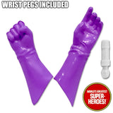 Purple Gloved Hands for Female Type 2 Retro Body 8” Action Figure