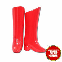 Supergirl Custom Red Boots for World's Greatest Superheroes Retro 8” Action Figure