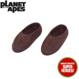 Planet of the Apes: Brown Moccasins Shoes Retro for 8” Action Figure