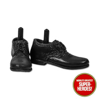 Type S Male Black Dress Shoes For 8” Action Figure