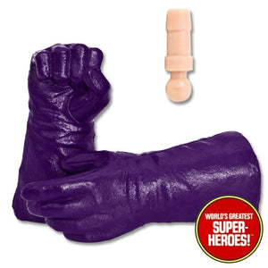Superhero Dark Purple Gloved Hands for Type 2 Male 8” Action Figure