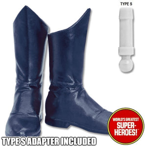 Superhero Dark Blue Molded Boots for Type S Male 8” Action Figure