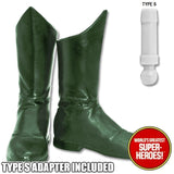Superhero Dark Green Molded Boots for Type S Male 8” Action Figure