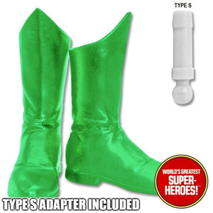 Superhero Green Molded Boots for Type S Male 8” Action Figure