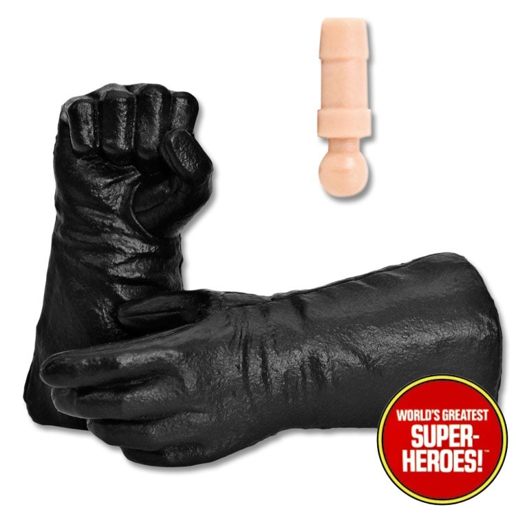 Superhero Black Gloved Hands for Type 2 Male 8” Action Figure