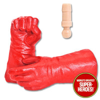 Superhero Red Gloved Hands for Type 2 Male 8” Action Figure
