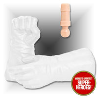Superhero White Gloved Hands for Type 2 Male 8” Action Figure