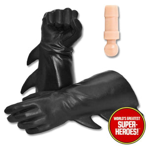 Superhero Black Winged Gloved Hands for Type 2 Male 8” Action Figure