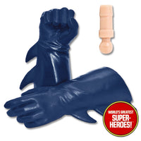 Superhero Dark Blue Winged Gloved Hands for Type 2 Male 8” Action Figure