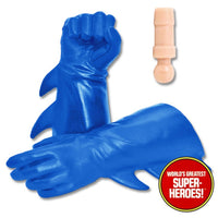 Superhero Medium Blue Winged Gloved Hands for Type 2 Male 8” Action Figure