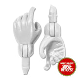 Type S Bandless Male White Trigger Finger Hand Upgrade 8" Action Figure