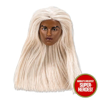 Grey Hair Type S Female Head for African Brown Custom 8” Action Figure
