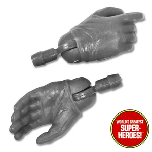 Grey Gloved Hands for Male Type 2 Retro Body 8” Action Figure