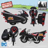 DC Comics Mego Retro Batman Batcycle Playset (Black) - Worlds Greatest Superheroes